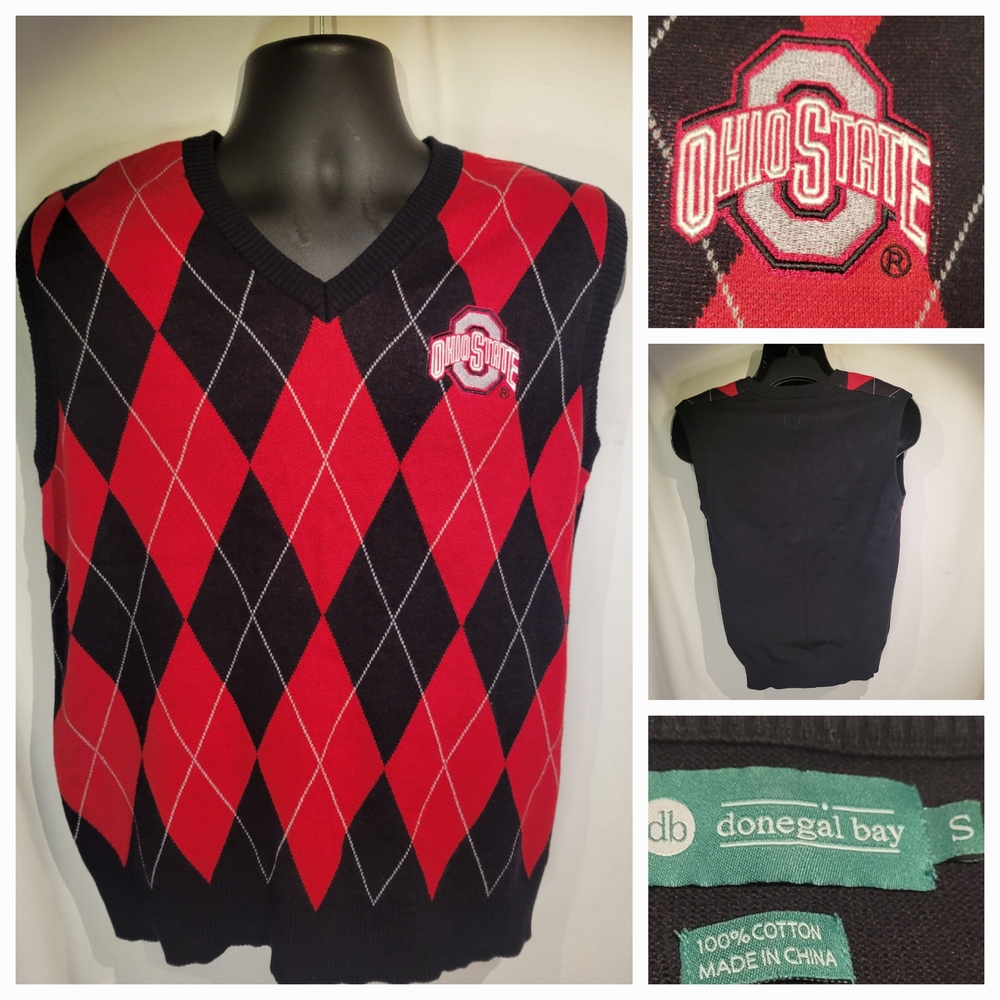 Vintage Ohio State Argyle Sweater Vest